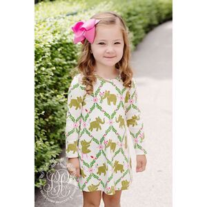 HTF! RARE!! TBBC Long Sleeve Polly Play Dress - Highland Park Peanut size 6